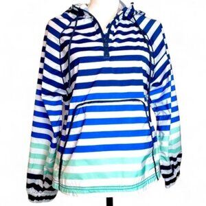 Hunter for Target Pullover Jacket Nautical Striped Boat Rain Windbreaker Light S